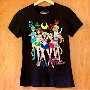NEW Sailor Moon Black T-Shirt Top